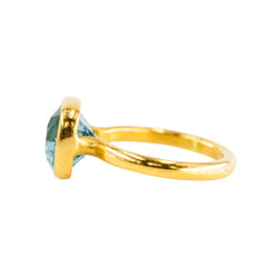 MARIE-HÉLÈNE DE TAILLAC Solitaire Ring in yellow gold and Tourmaline