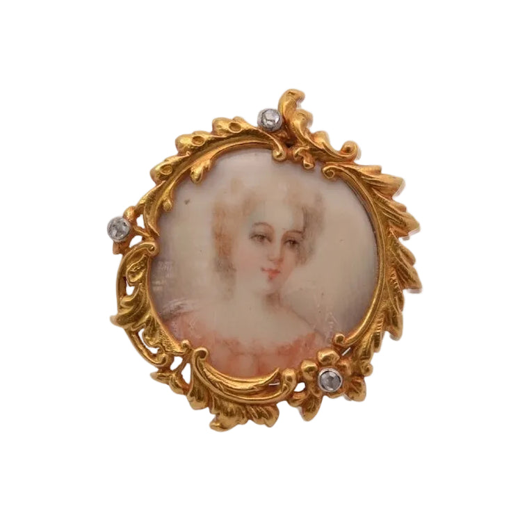 Yellow Gold and Diamond Brooch