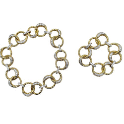 M. GERARD Bracelet in yellow gold, Platinum, and Diamonds