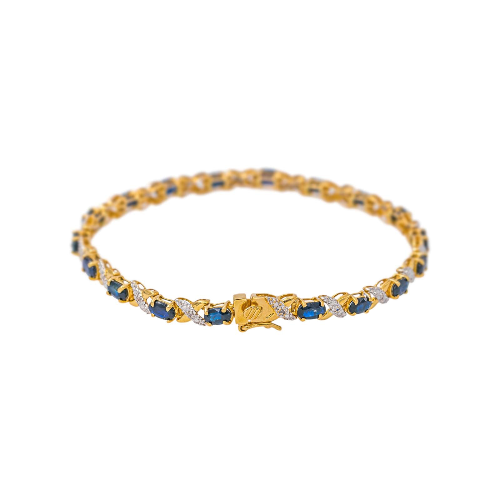 Bracelet Or jaune Saphir