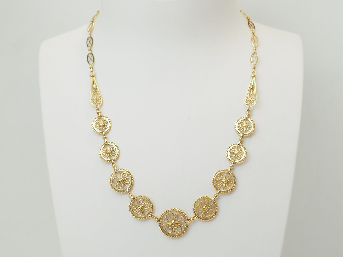 Collier Draperie en or jaune