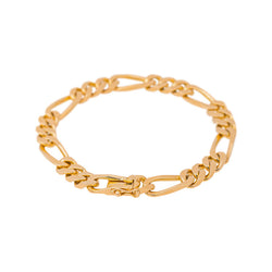 Bracelet Maille figaro Or rose