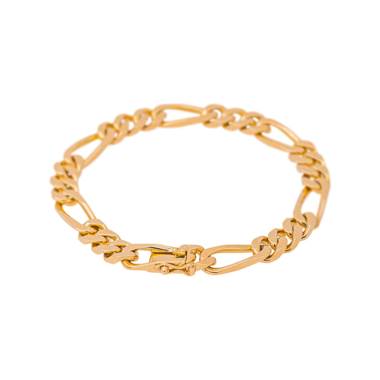 Bracelet Maille figaro Or rose