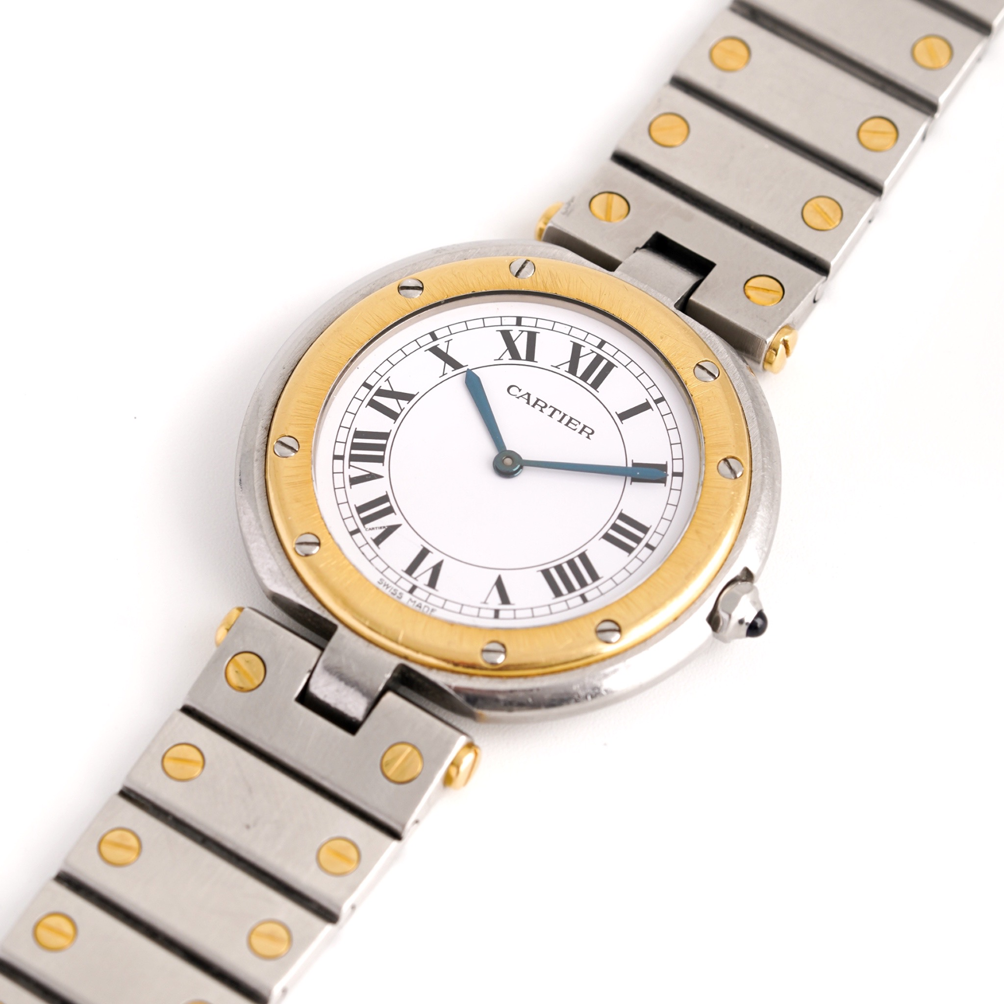 CARTIER "Santos Vendôme" GM Watch in yellow gold and steel