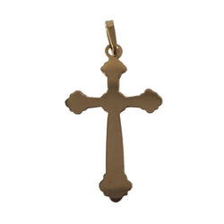 Cross pendant vintage gold gadrooned
