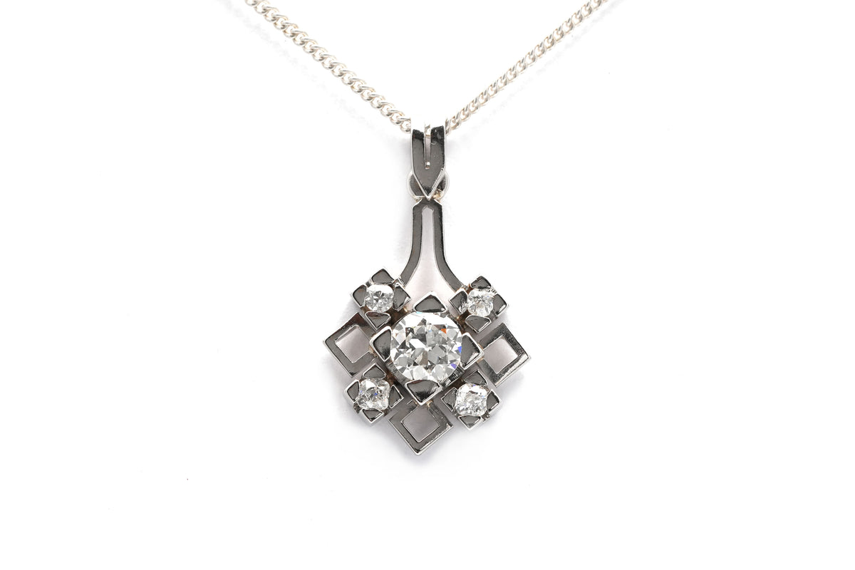 Pendentif en platine et diamants