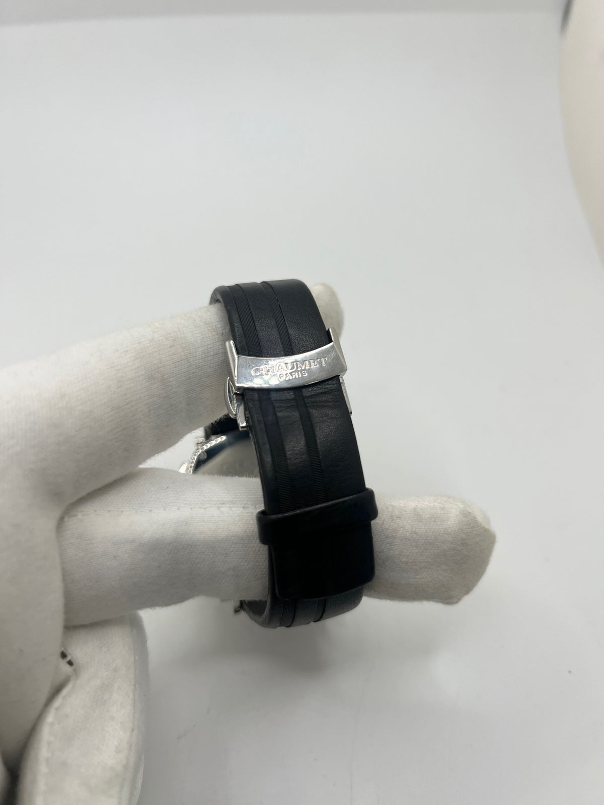 CHAUMET "Dandy" Watch in Steel and Leather