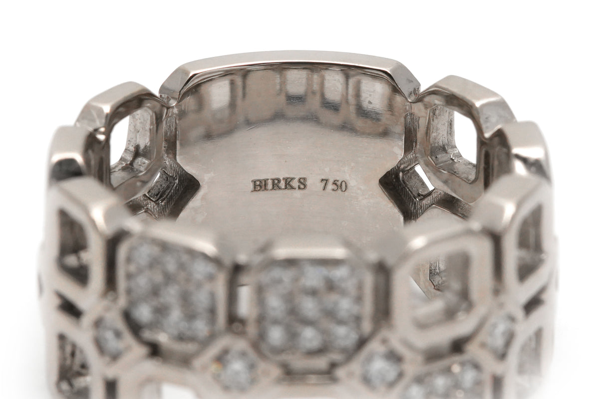 White Gold and Diamond Band Ring