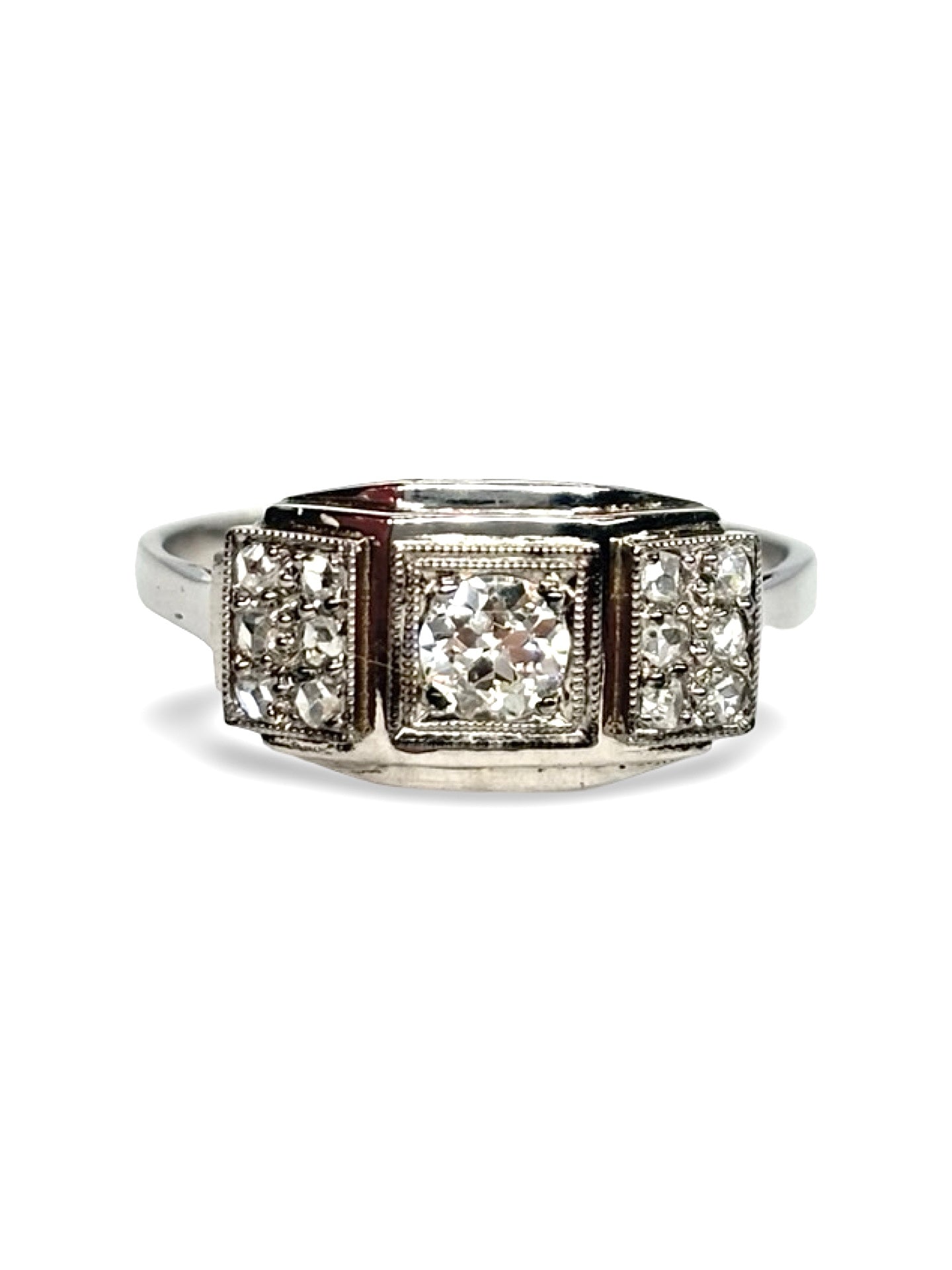 Bague or blanc  et diamants