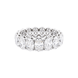 White Gold and Diamond Wedding Band