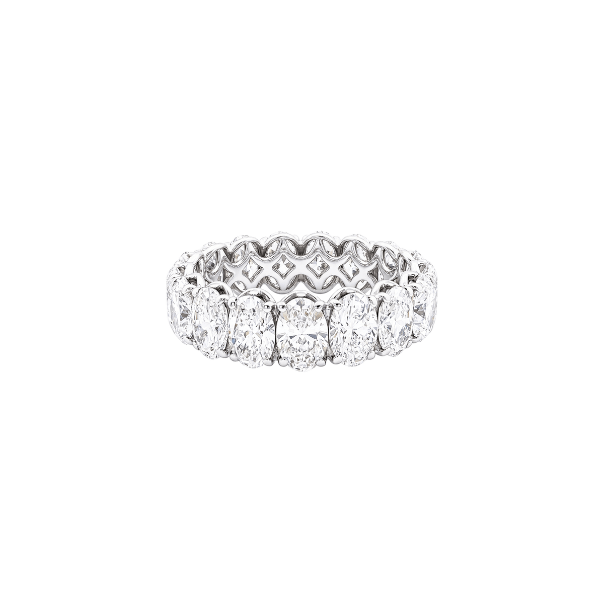 White Gold and Diamond Wedding Band