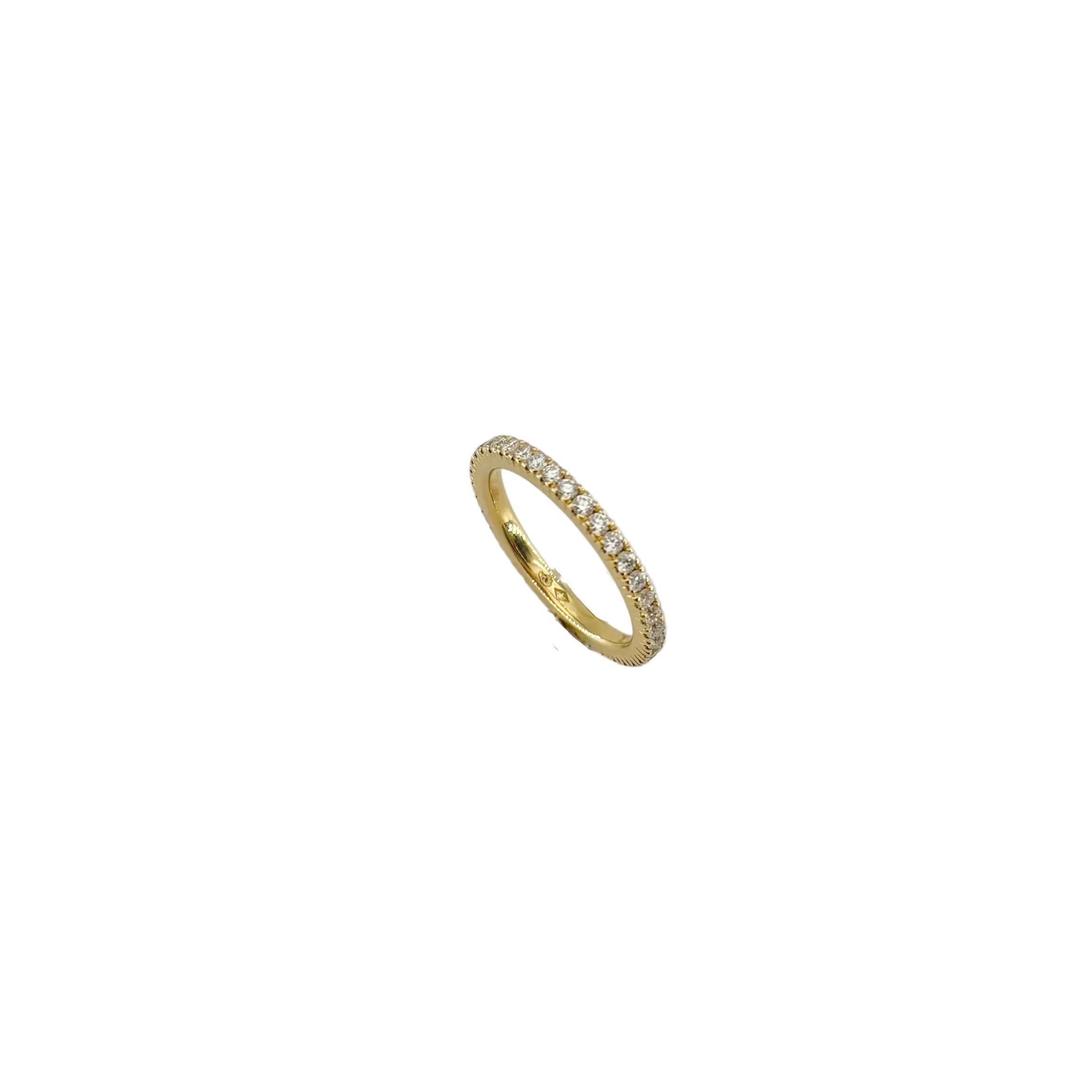 Yellow Gold and Diamond Wedding Band
