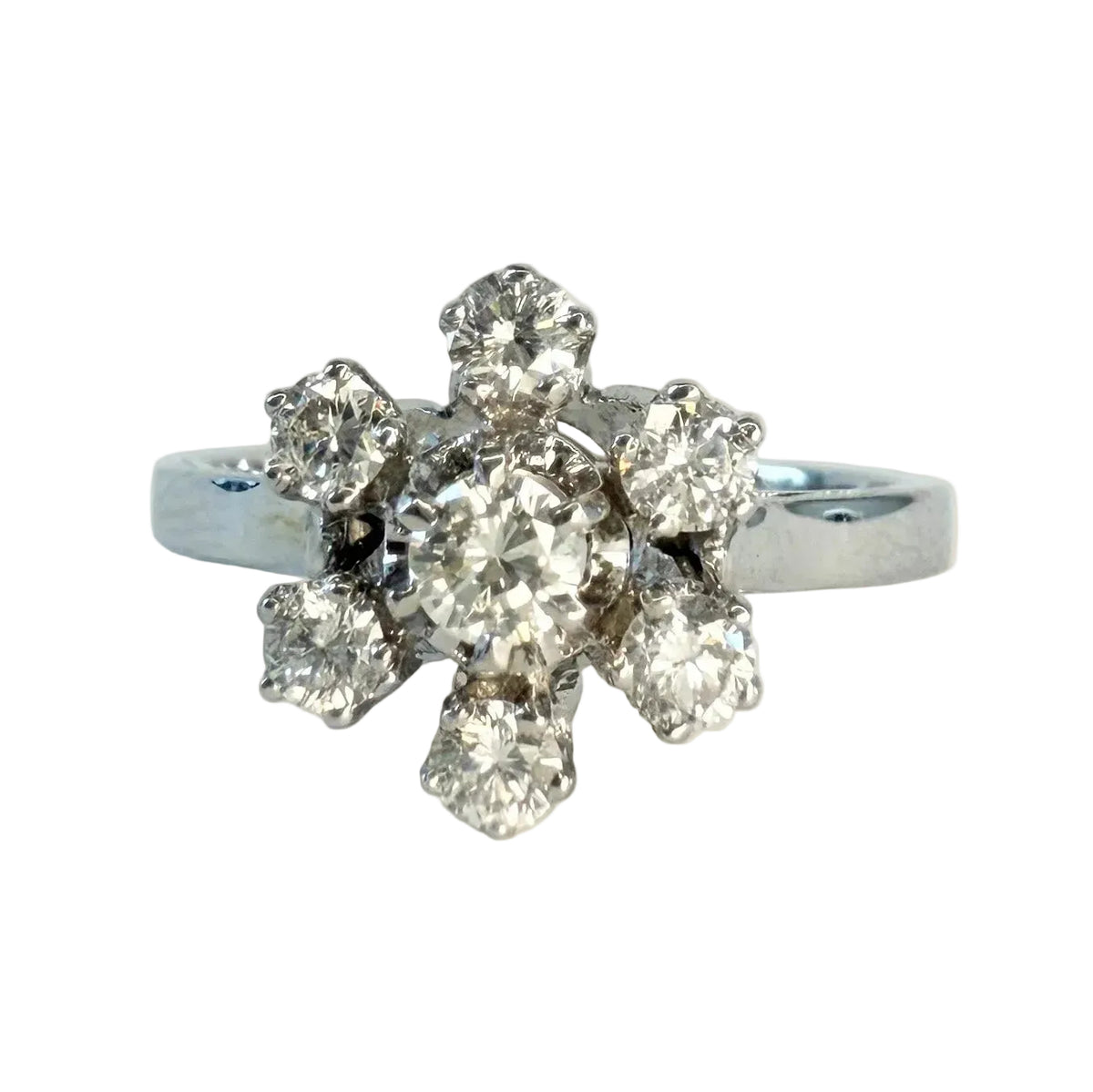 Marguerite Ring in White Gold and Diamonds