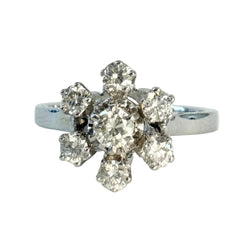 Marguerite Ring in White Gold and Diamonds