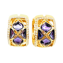 CHOPARD "Impériale" Hoop Earrings in rose gold, Amethysts, and Diamonds