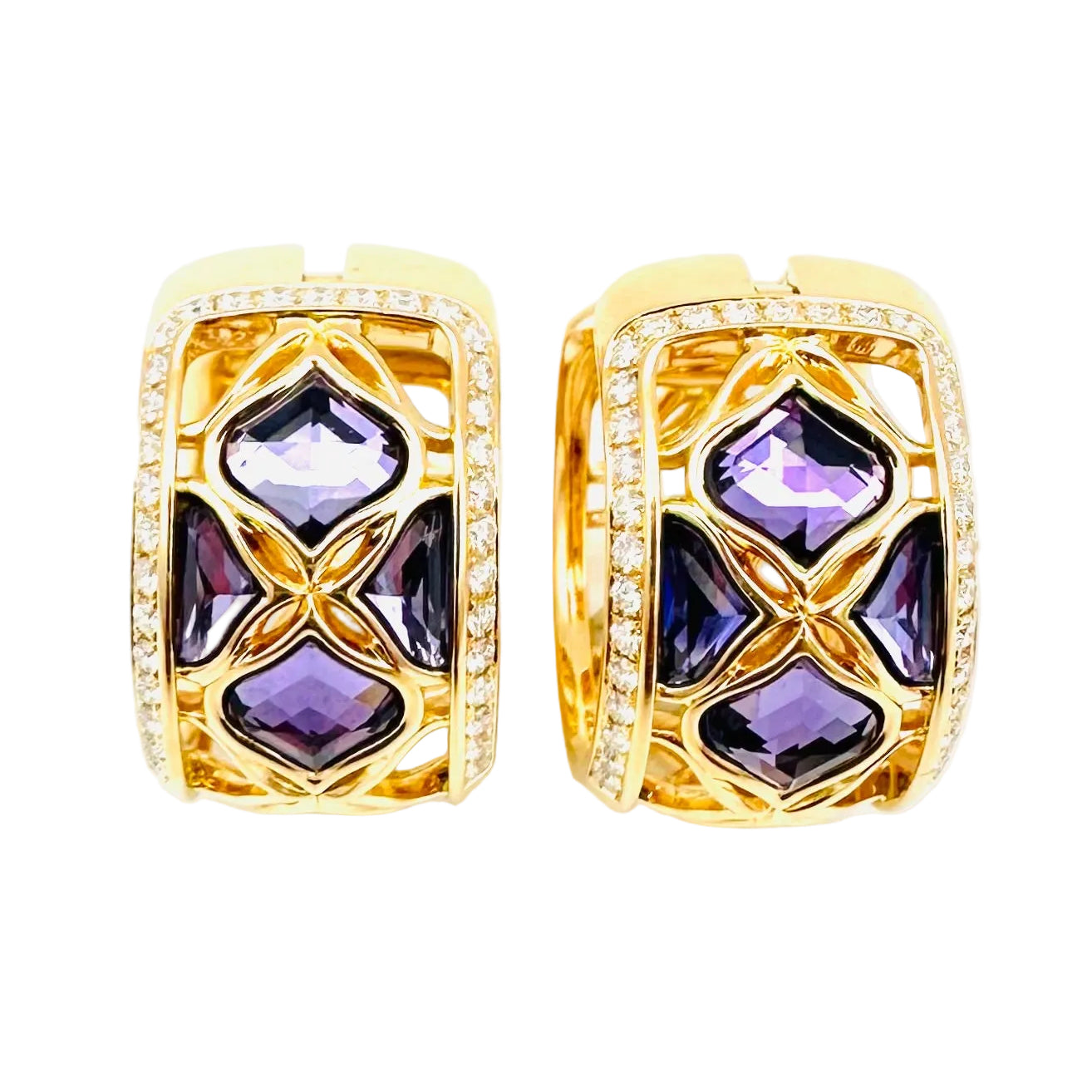 CHOPARD "Impériale" Hoop Earrings in rose gold, Amethysts, and Diamonds