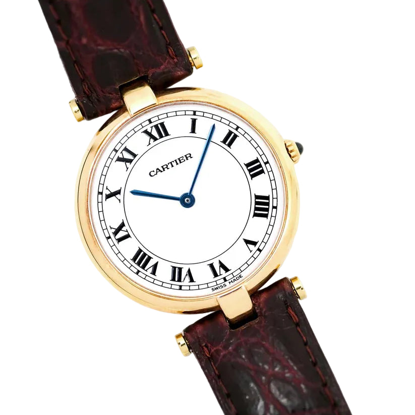 Montre CARTIER Vendôme en or jaune et cuir