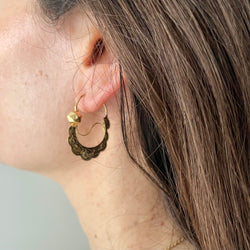 Polychrome gold Hoop earrings