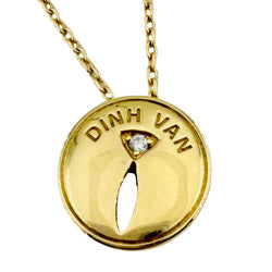 DINH VAN "Punaise" Pendant Necklace in Yellow Gold and Diamond