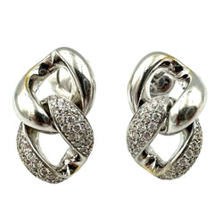 MESSIKA "Link" pendant earrings in white gold and diamonds