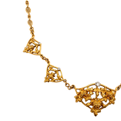 Yellow gold and Diamonds Drapery Necklace