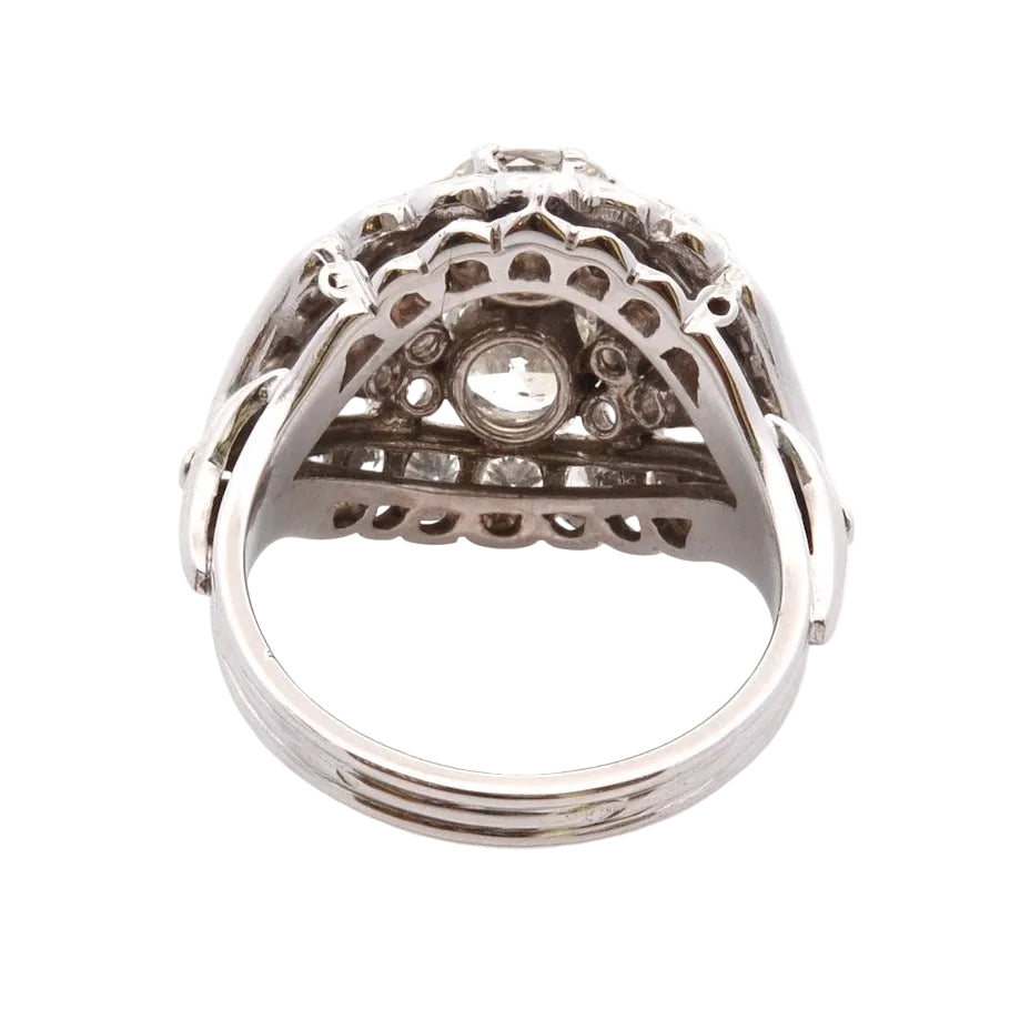 White Gold and Diamond Dome Ring