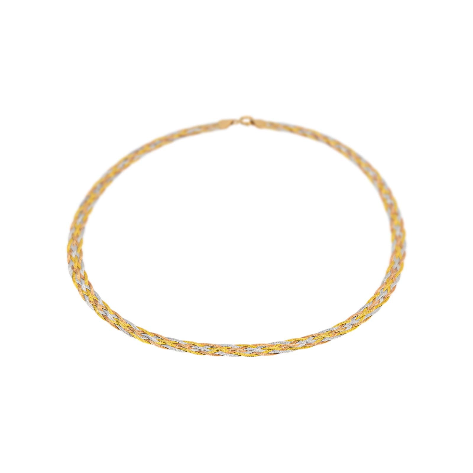 Necklace 3 golds Yellow gold