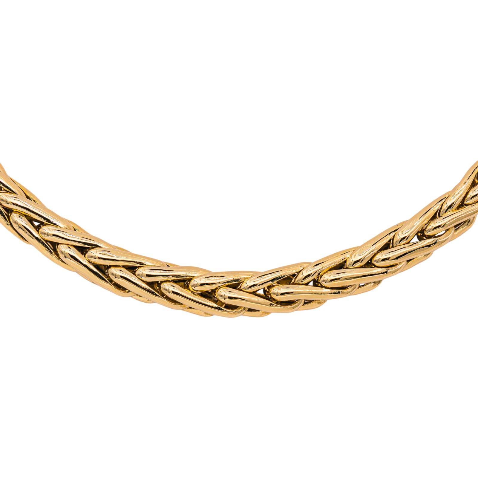 Collier Maille palmier Or jaune