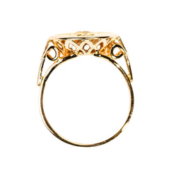 AUGIS Signet ring in Yellow gold and Rubies