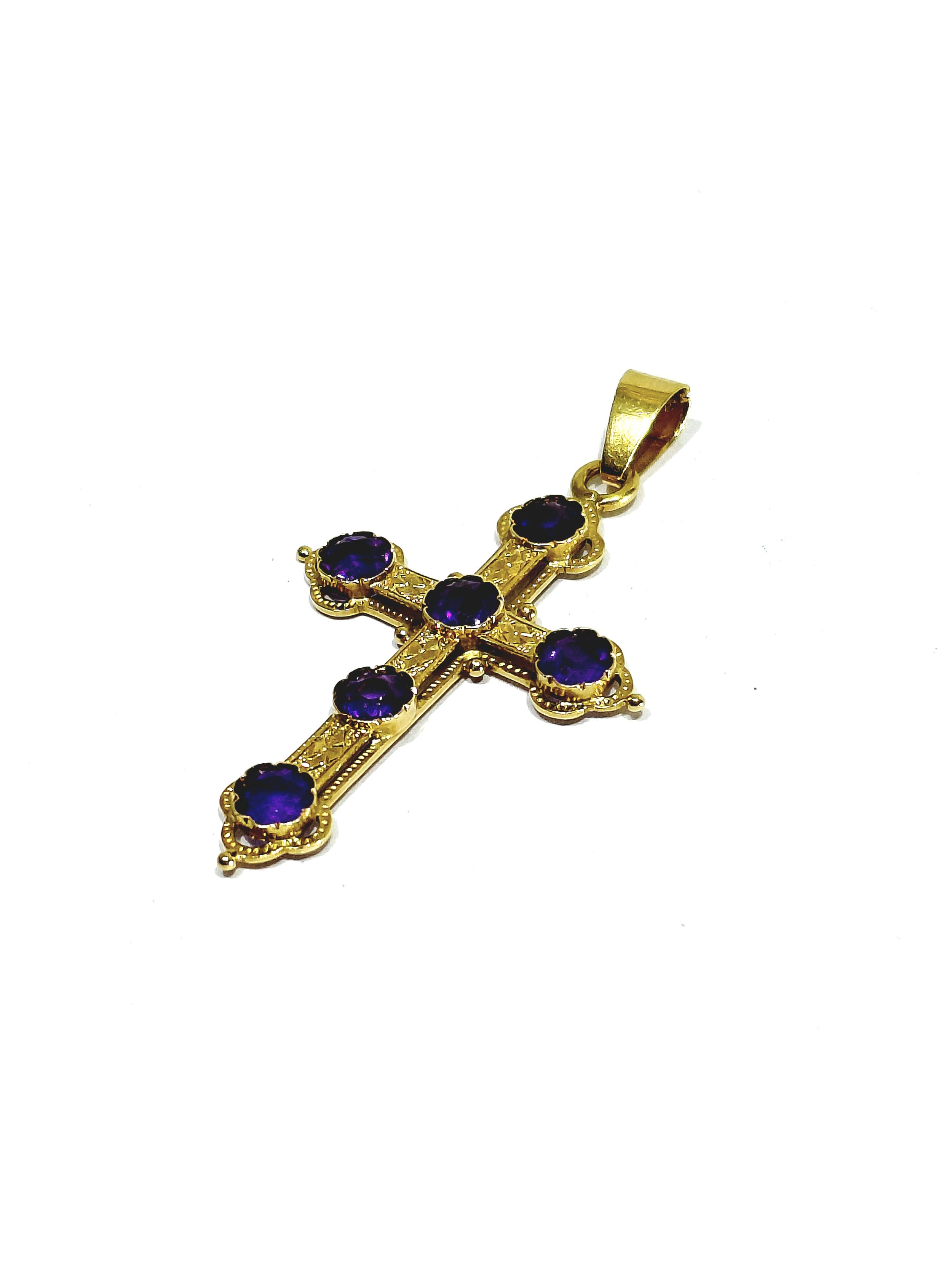 Gold and Amethyst Cross