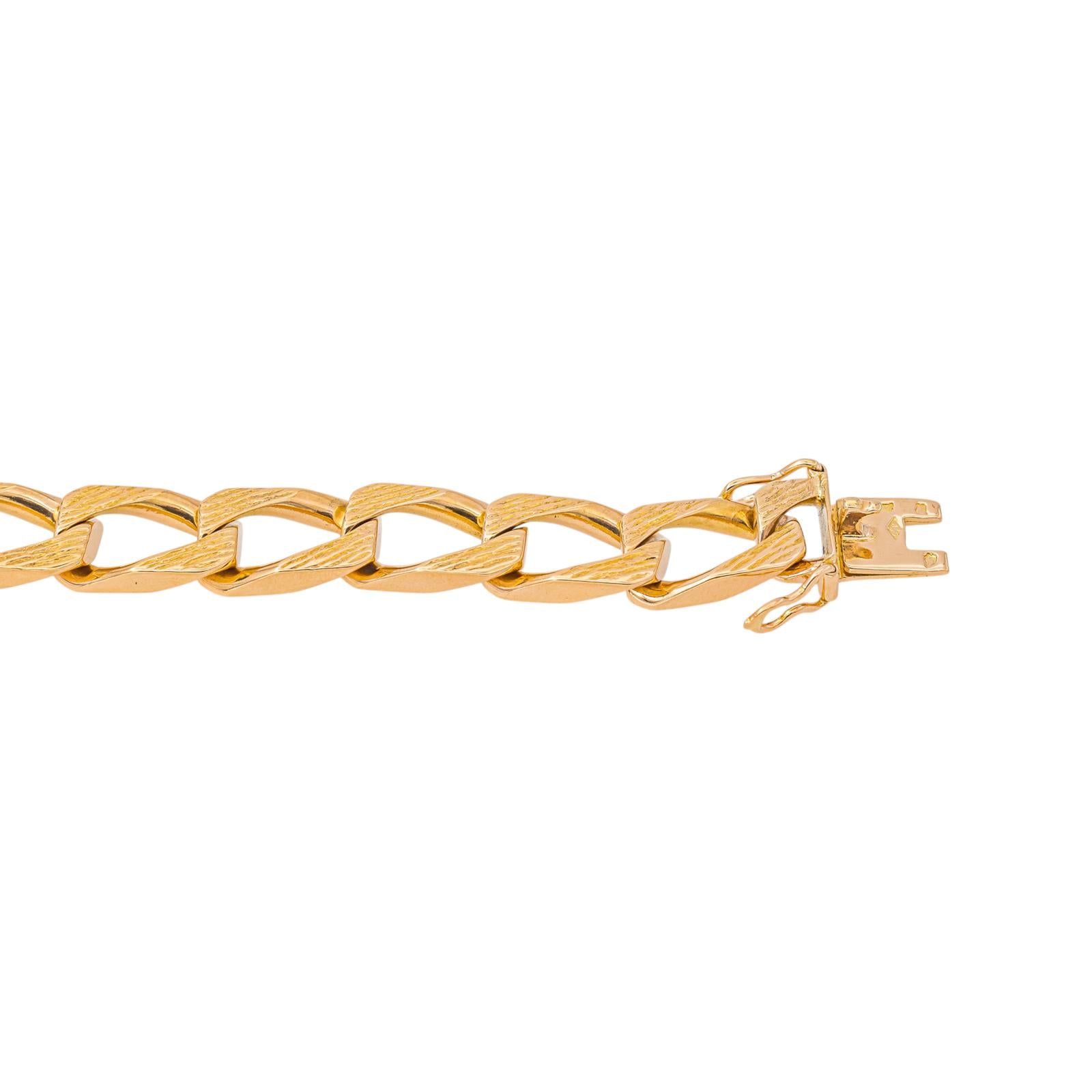 Rose gold curb chain bracelet