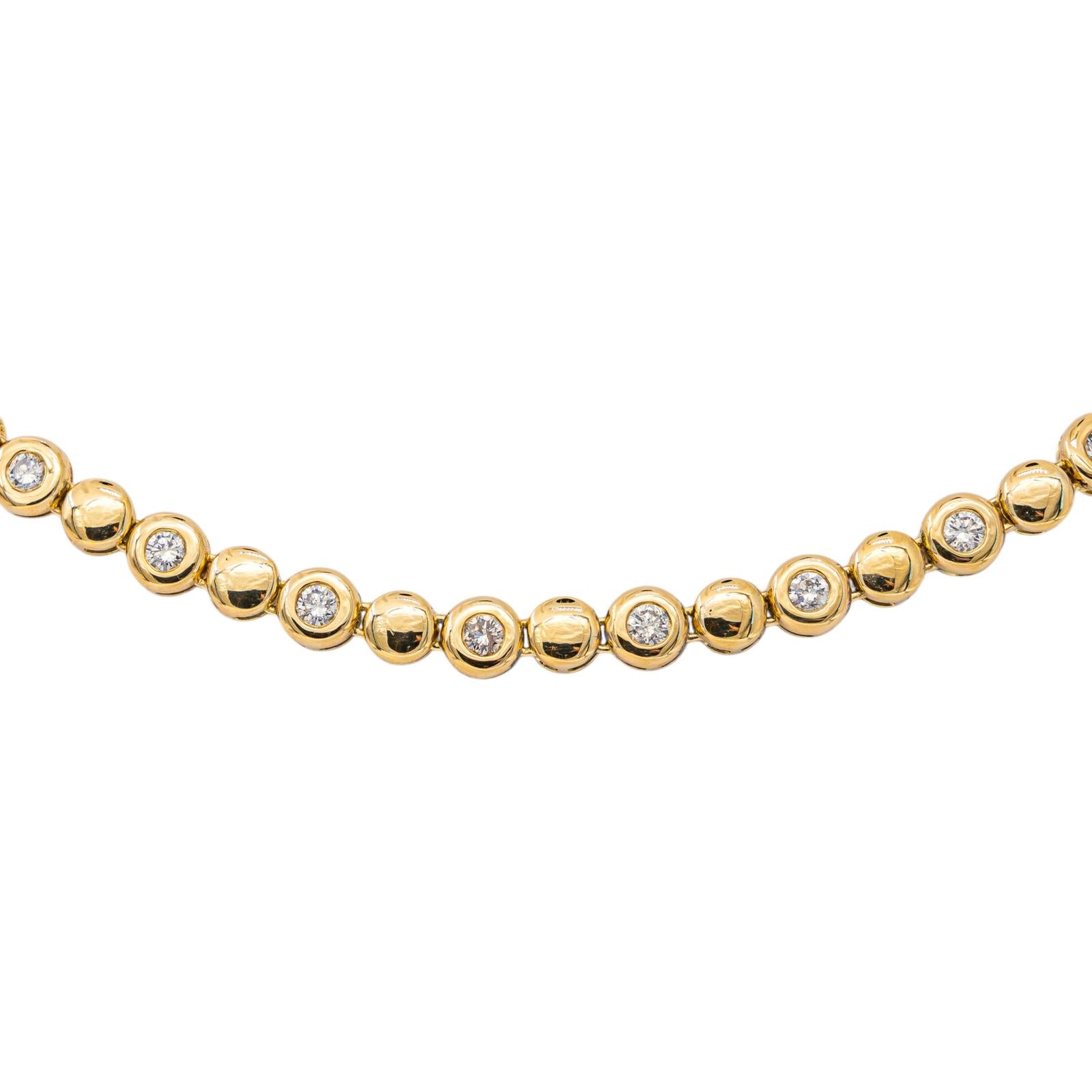 Yellow Gold Diamond Necklace
