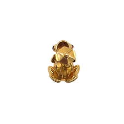 CARTIER "Frog" brooch in yellow gold, Enamel, and rubies