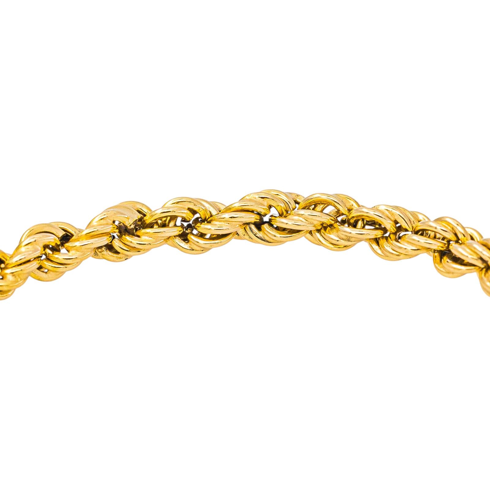 Bracelet Maille Corde Or jaune
