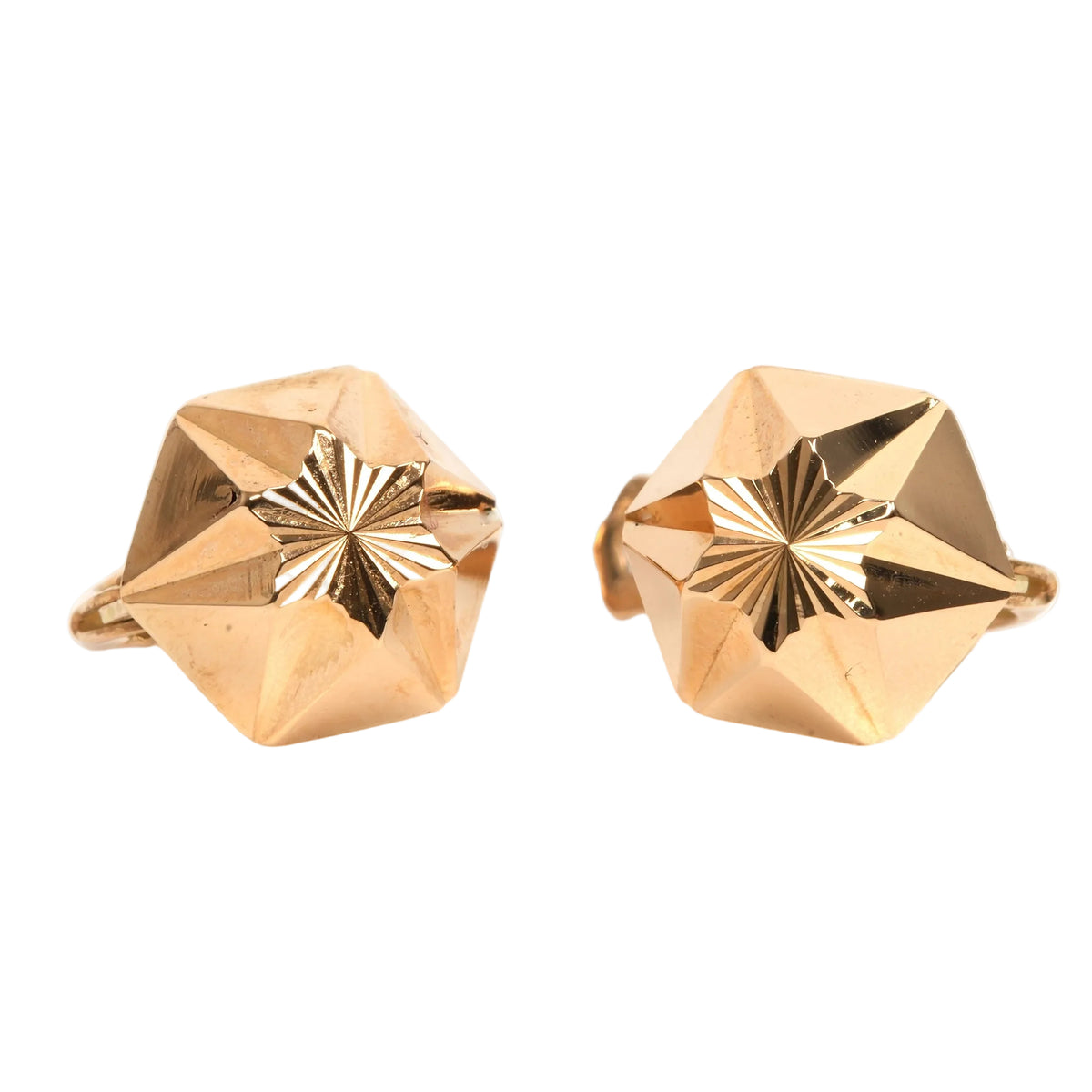 Yellow Gold Lever-back Earrings