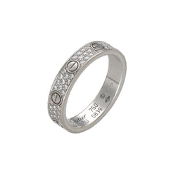 CARTIER "Love" Wedding Band in White Gold and Diamonds