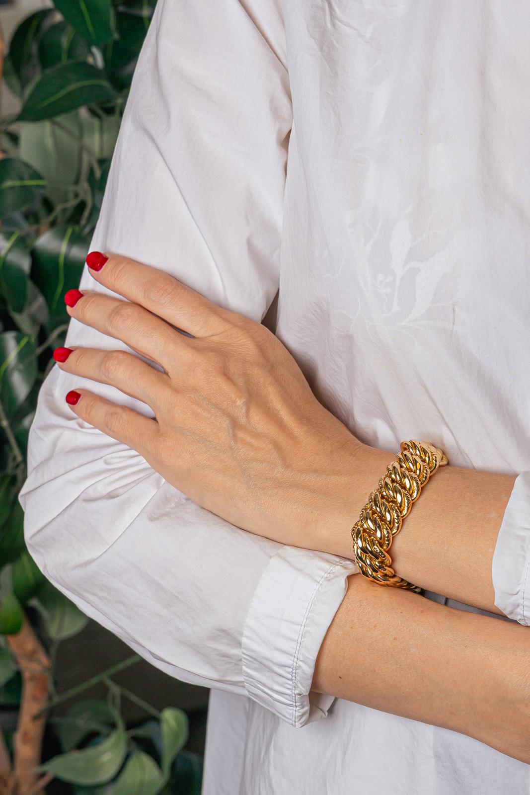 Yellow Gold American-Style Link Bracelet