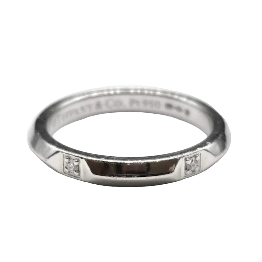 TIFFANY & CO. "Tiffany True" Wedding Band in Platinum and Diamonds