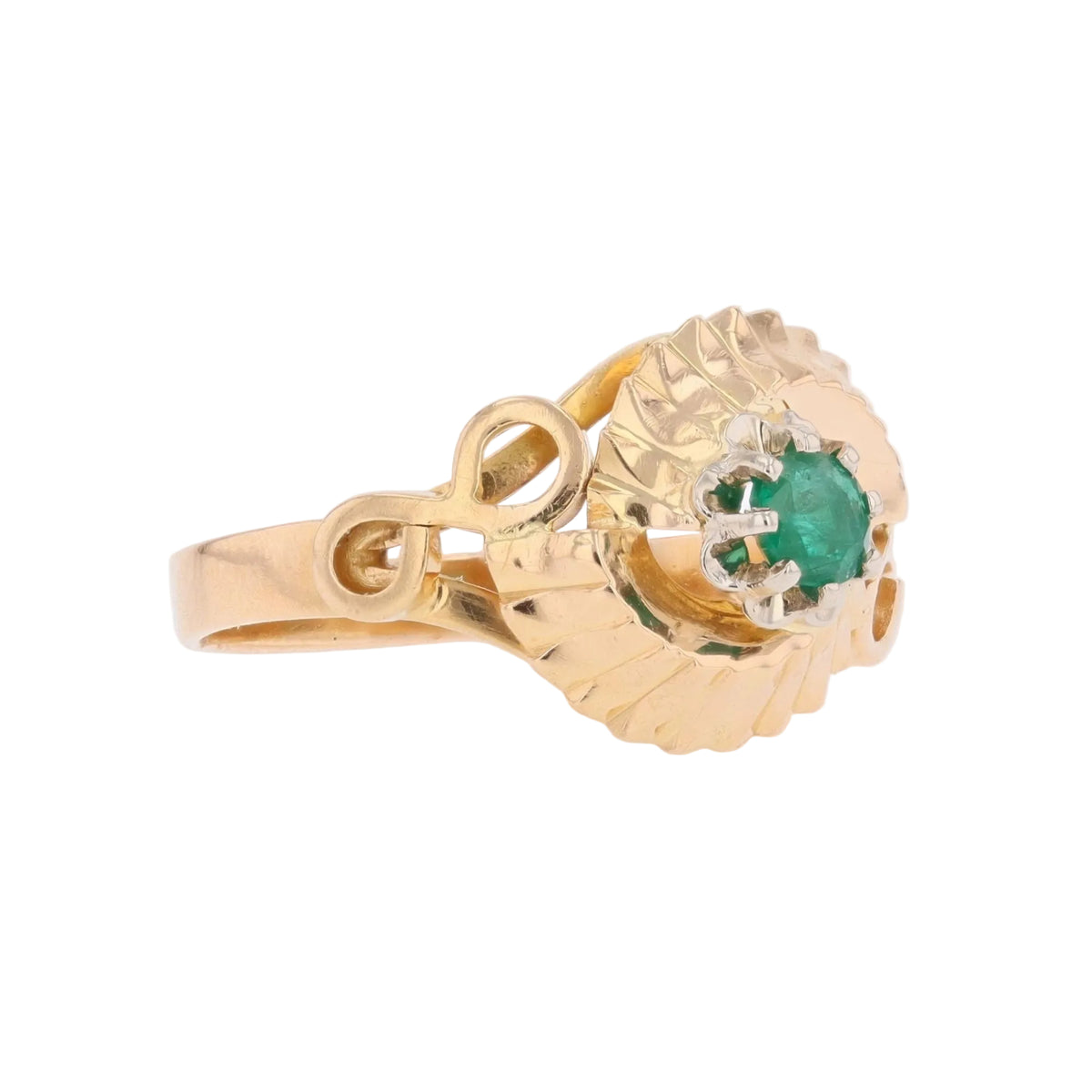 Rose gold and Emerald Ring