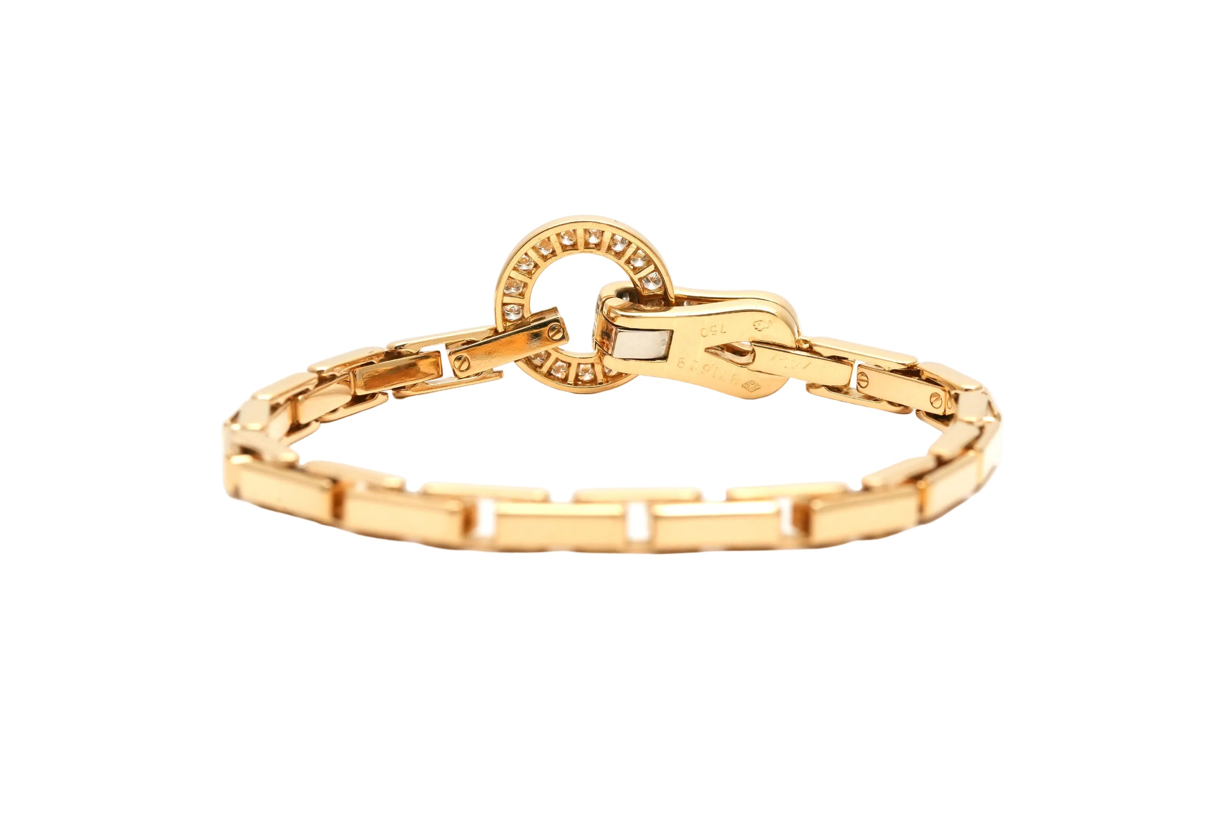 CARTIER "Agrafe" Link Bracelet in yellow gold and diamonds