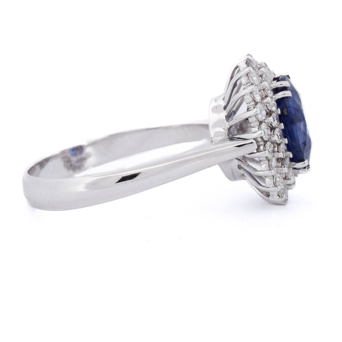 Entourage Ring in white gold, sapphire, and diamonds