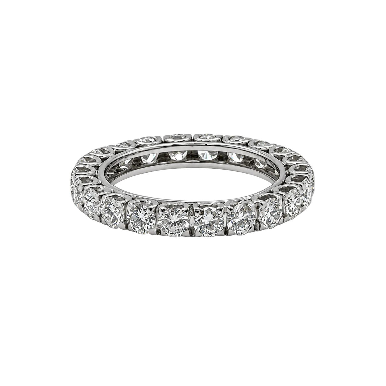 White Gold and Diamond Wedding Band