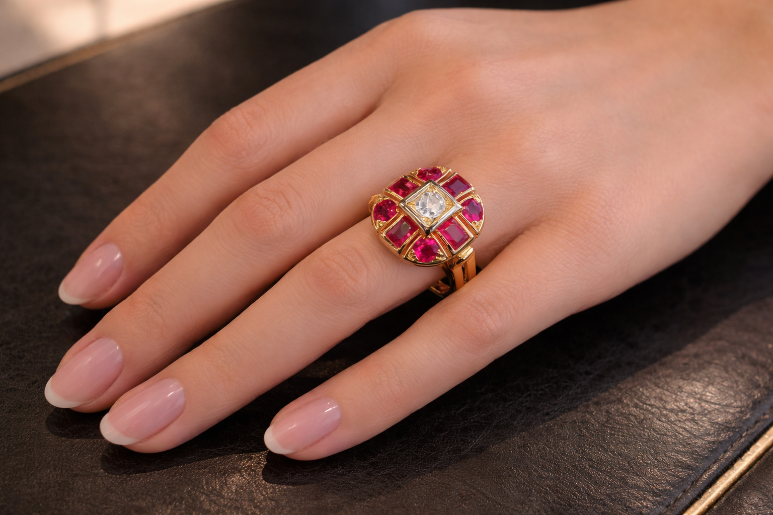 Ring Old 2 Ors diamond