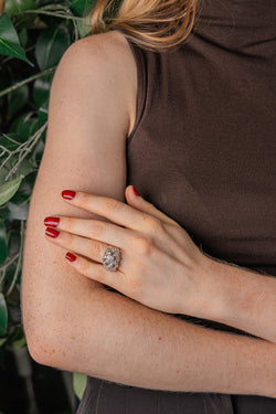 Platinum Diamond Dome Ring