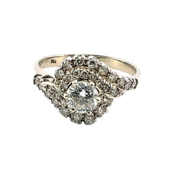 Bague en or blanc et diamants