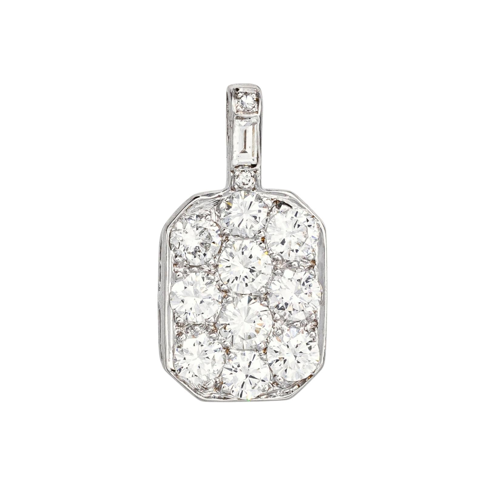 Pendentif  Or blanc  Diamant