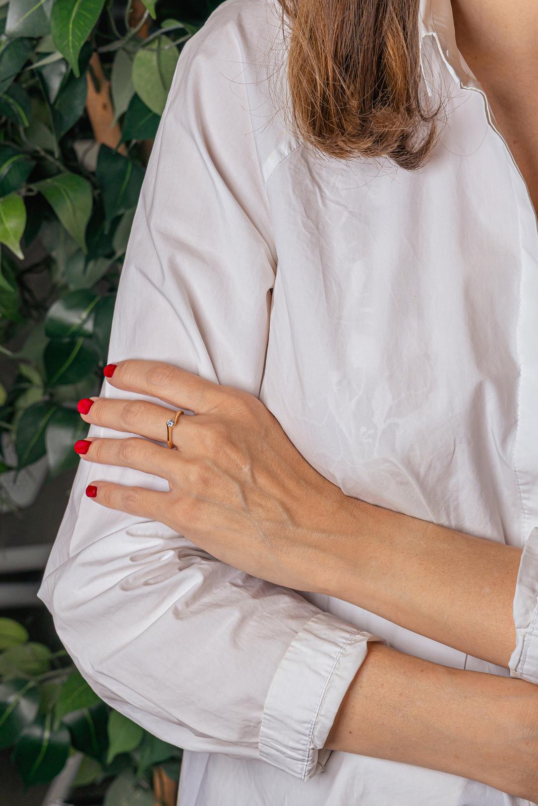 Bague Solitaire Or jaune Diamant