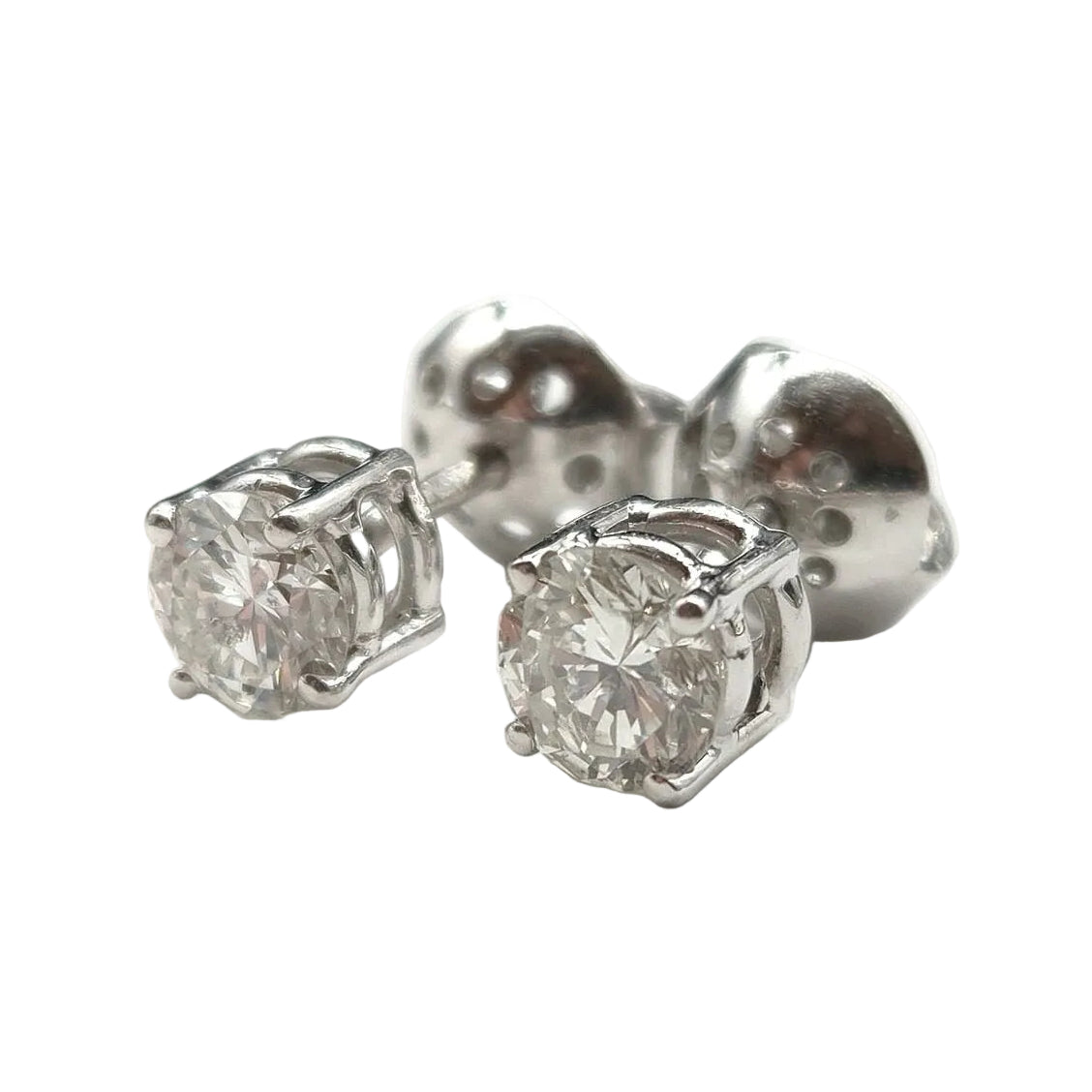 White Gold and Diamond Earrings