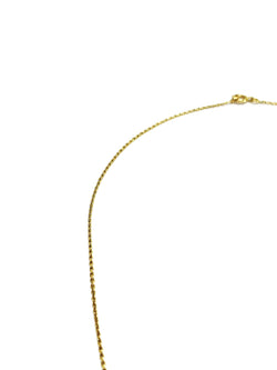 Yellow gold forçat-link chain