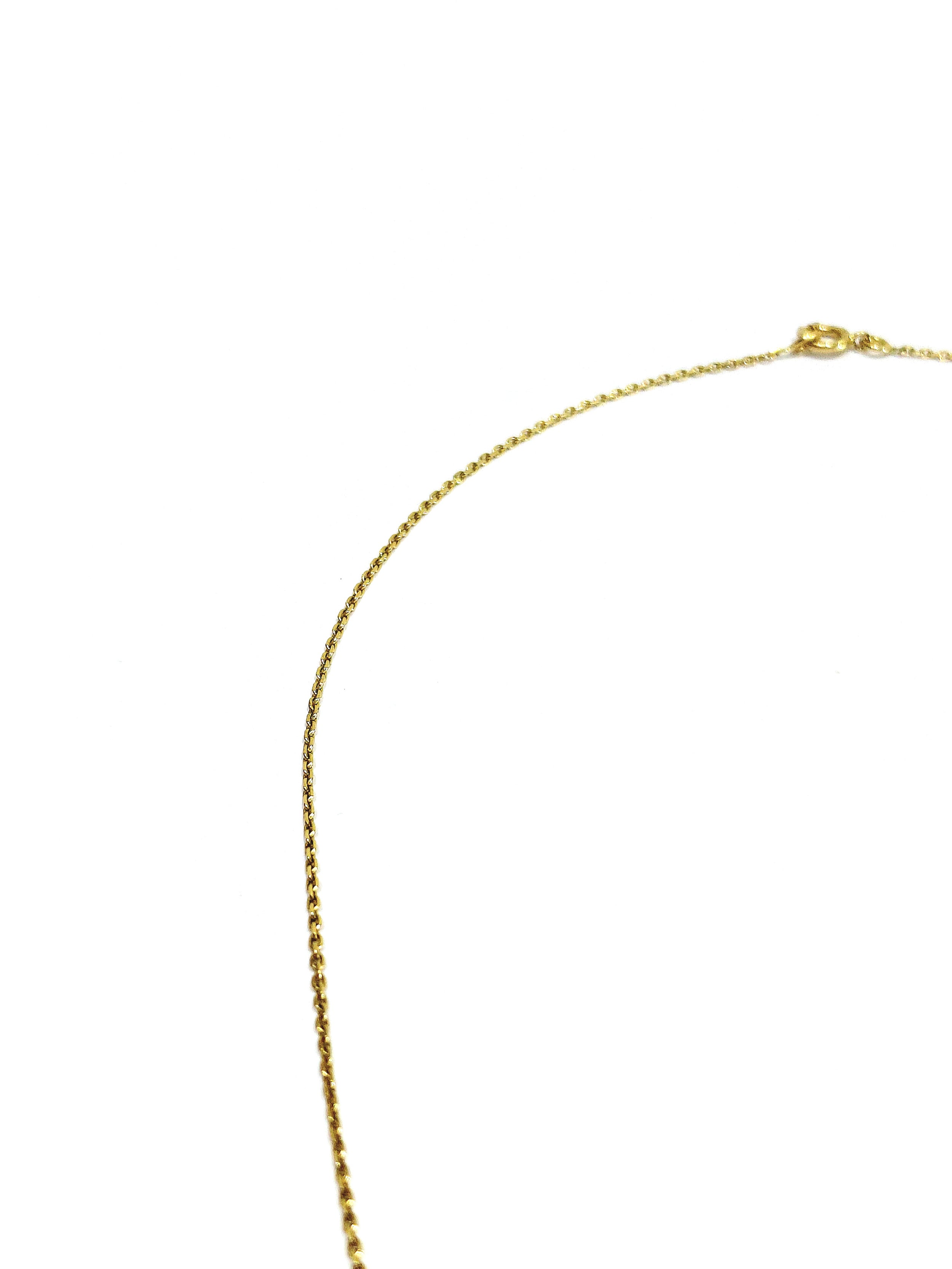 Yellow gold forçat-link chain